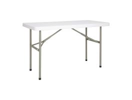 Bolero rechthoekige inklapbare tafel 122cm wit