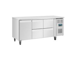 Polar U-serie koelwerkbank 1 deur 4 lades 358L