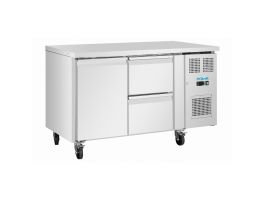 Polar U-Serie koelwerkbank met 1 deur en 2 laden