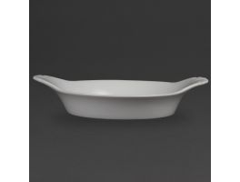 Olympia Whiteware ronde gratineerschalen met handvatten 22cm (6 stuks)