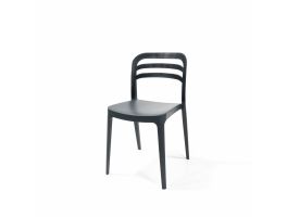 Wave Chair Black, Stackable Chair Plastic, 50924