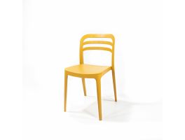 Wave Chair Mustard, Stackable Chair Plastic, 50926