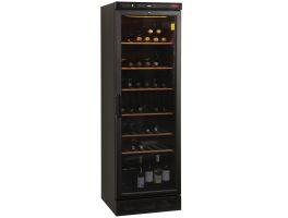 Geventileerde wijnkast vitrine, 380 liter, ZWART