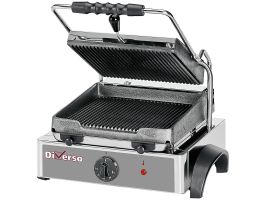 Elektrische panini grill, geribde platen