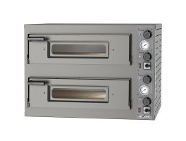 Elektrische oven 2x 4 pizza's diam.330mm, 2 kamers
