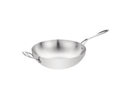 Vogue tri-wall wok met vlakke bodem 35cm